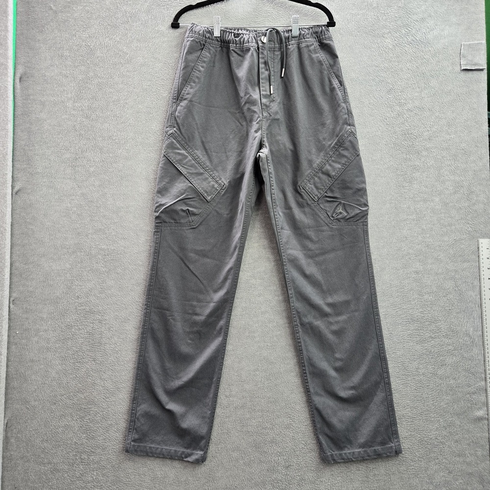 Jordan Men Pants S Gray Jumpman Embroidery Chicago Cargo Logo 29" Inseam